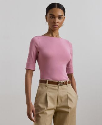Lauren Ralph Lauren - Stretch Cotton Boatneck T-Shirt