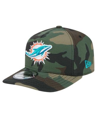 New Era - Men's Camo Miami Dolphins Woodsy 9FIFTY Snapback Hat