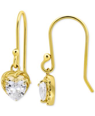 Giani Bernini - Cubic Zirconia Heart Drop Earrings