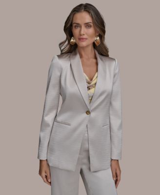 Donna Karan New York - Women's Satin One-Button Blazer