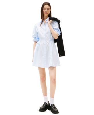 Tommy Jeans - Women's Pinstripe Tie-Back Shirtdress