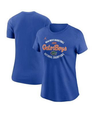 Jordan - Women's  Royal Florida Gators 2025 NCAA Men's Basketball National s Gator Boys T-Shirt
