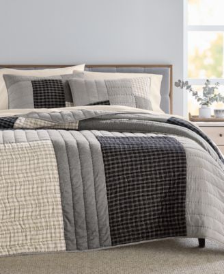 Oake - Bi Patch 3-Pc. Quilt Set, King