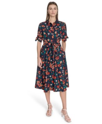 Calvin Klein - Petite Short-Sleeve Midi Shirtdress