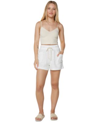 Roxy - Juniors' Sunny Coast High Rise Drawstring-Waist Shorts