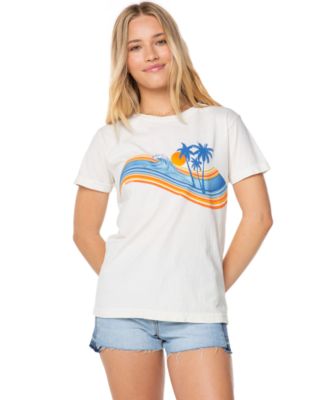 Roxy - Juniors' Wave Stripe Cotton T-Shirt