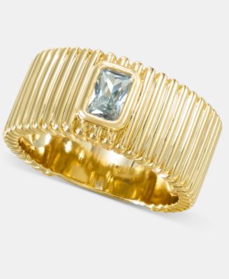 I.N.C. International Concepts - Cubic Zirconia Textured Band Ring