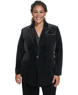 Calvin Klein - Plus Size Padded One Button Jacket