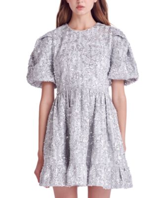 English Factory - Women's Sequined Tweed Mini Dress