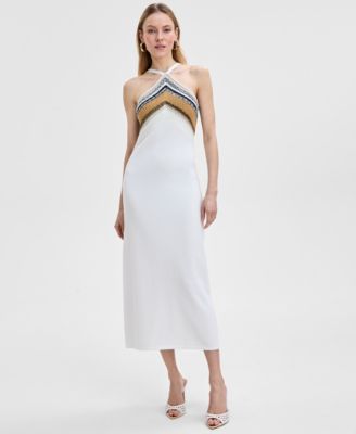 I.N.C. International Concepts - Women's Crocheted Halter Sweater Dress
