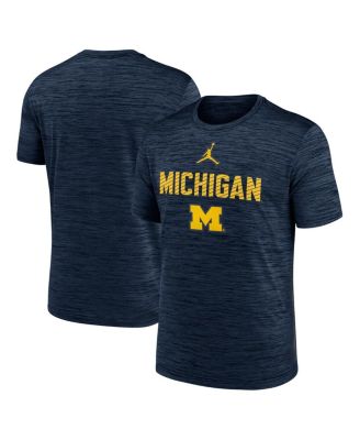 Jordan - Men's Navy Michigan Wolverines Campus Slant Velocity Performance T-shirt