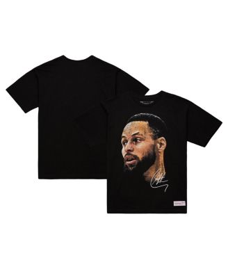 Mitchell & Ness - Men's and Women's Men's Stephen Curry Black NBA Real Big Face Player T-Shirt