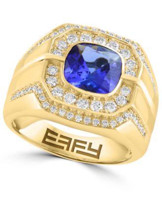 EFFY Collection - Diamond (3/4 ct. t.w.) and Tanzanite (2-7/8 ct. t.w.) Ring in 14K Gold