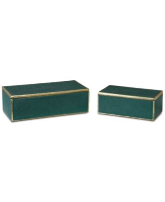 Uttermost - Set of 2 Karis Emerald Green Boxes
