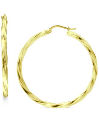 Giani Bernini - Small Twist Hoop Earrings in 18k Gold-Plated Sterling Silver, 20mm