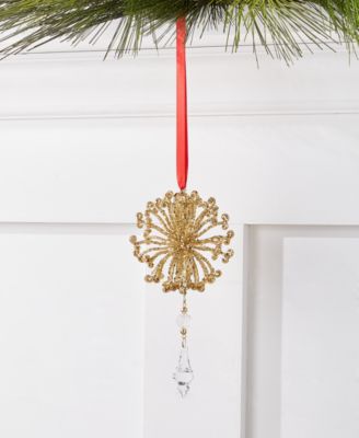 Holiday Lane - All Tarted Up Glittered Flower Ball Ornament