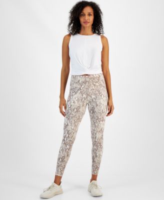 ID Ideology - Plus Size Compression Snake-Print 7/8 Leggings