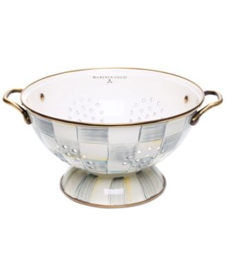 MacKenzie-Childs - Sterling Check Enameled Steel Large Colander