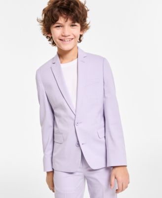 Calvin Klein - Big Boys Stretch Tick-Weave Suit Jacket