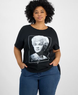 Hybrid Apparel - Trendy Plus Size Cotton Etta James Graphic Tee
