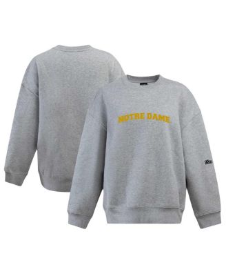 Hype And Vice - Women's Hype and Vice Heather Gray Notre Dame Fighting Irish Offside Pullover Sweatshirt