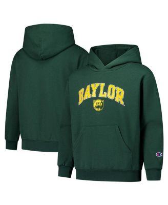 Champion - Big Boys and Girls Green Baylor Bears Campus Pullover Hoodie