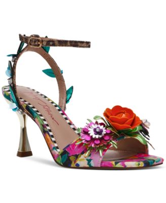Betsey Johnson - Women's Karra Flower-Embellished High-Heel Dress Sandals