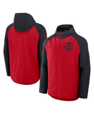 Nike - Men's Red/Navy Minnesota Twins Authentic Collection Raglan Performance Full-Zip Jacket