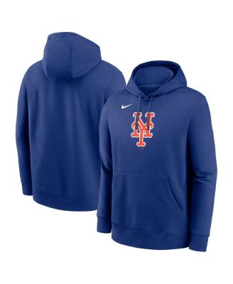 Nike - Men's Royal New York Mets Logo Club Fleece Pullover Hoodie