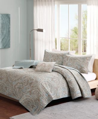 Madison Park - Pure Ronan Full/Queen 4-Pc Coverlet Set
