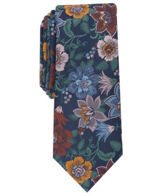 Bar III - Men's Ryewood Skinny Floral Tie