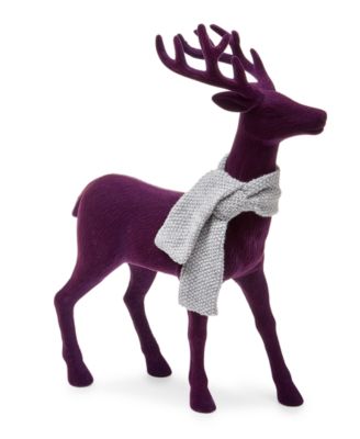 Holiday Lane - Royal Holiday Purple Deer D&eacute;cor