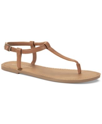 Sun + Stone - Krisleyy T-Strap Slingback Flat Sandals