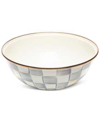 MacKenzie-Childs - Sterling Check Enameled Steel Medium Everyday Bowl
