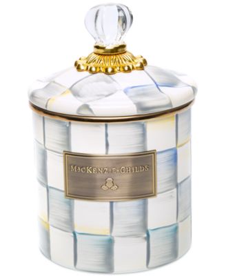 Mackenzie-Childs - Sterling Check Enameled Steel Small Canister