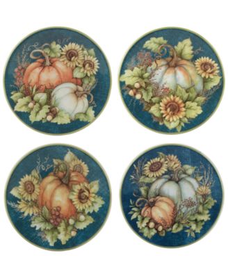 Certified International - Autumn Breeze Canape Plates, Set of 4