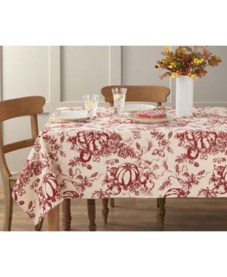 Lenox - Pumpkin Printed Toile Tablecloth, 70" Round