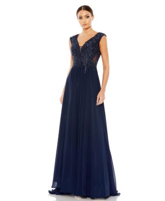 Mac Duggal - Embellished-Top Gown