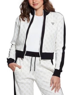 GUESS - Women's Printed Zip-Front Sweatshirt