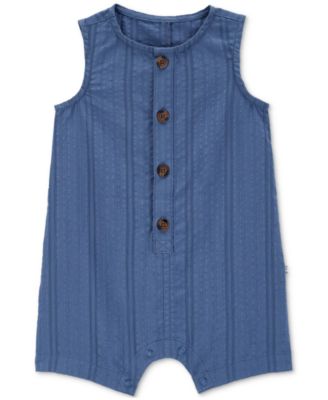 Carter's - Baby Boys Button-Down Cotton Romper