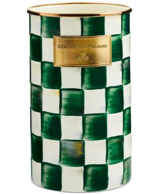 MacKenzie-Childs - Emerald Check Utensil Holder