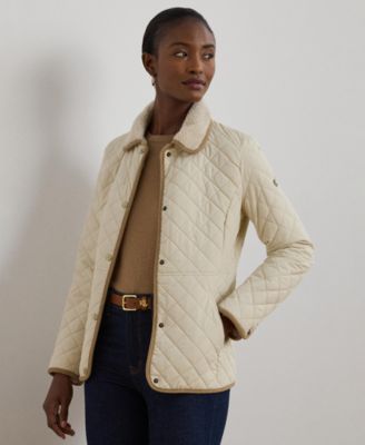 Lauren Ralph Lauren - Women's Faux-Sherpa-Collar Quilted Coat