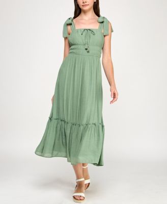 Trixxi - Juniors' Tie-Strap Midi Dress
