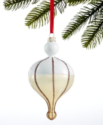 Holiday Lane - Black Tie Glass Ornament