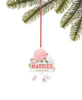 Holiday Lane - Our First "Just Married" Sign Ornament