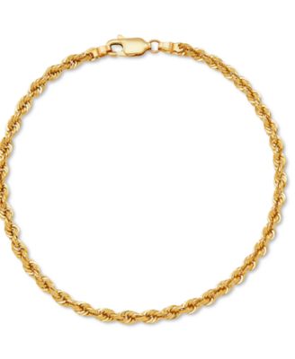 Macy's - Lightweight Rope Link Chain Bracelet in 14k Gold