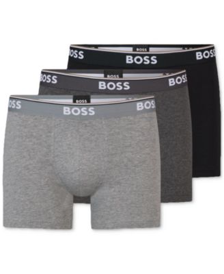 Hugo Boss - Men's Power 3-Pk. Tipped Logo Waistband Boxer Briefs