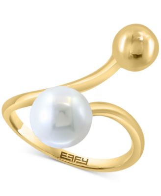 EFFY Collection - Freshwater Pearl (8mm) Abstract Statement Ring in 14k Gold