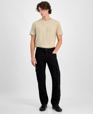 GUESS - Men's Mateo Zip Denim Cargo Pants