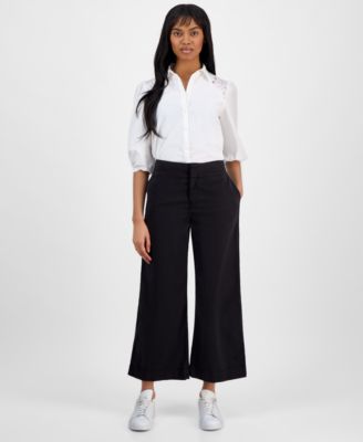 BOSS Orange - Women's High-Rise Wide-Leg Pants